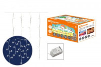 Гирлянда-бахрома ул. 120LED белый 2,5х0,6м/24нит., 8реж., прозр. соед до 5мод. IP44  TDM SQ0361-0032