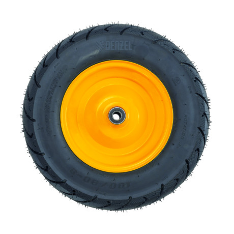 Колесо пневматическое бескамерное 16х4.00-8 D410мм, d12мм, длина оси 104мм Denzel