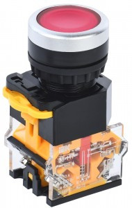 IEK кнопка управления D8-11T d=22мм 1з+1р с фиксацией красная BBT30-11T-3-21-K04