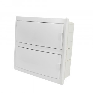 STEKKER бокс (корпус) пласт. встраив. ЩРВ-П-24 мод. непрозрач. белая дверь IP20, Standart 49639