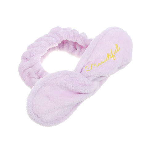 ЮНИLOOK Повязка гибкая для косметических процедур 3 в 1, полиэстер, р-р 54-56, фиолетовый, МП-2