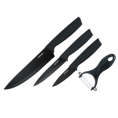 SATOSHI Орис Набор ножей 5пр Ножи 8,9см; 12,7см; 20,3см, овощечистка, подставка для ножей