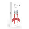 BY Кабель для зарядки Space Cable Pro Type-C - iP, 2.4А, 1м, Быстрая зарядка, штекер металл, красный
