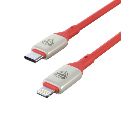 BY Кабель для зарядки Space Cable Pro Type-C - iP, 2.4А, 1м, Быстрая зарядка, штекер металл, красный