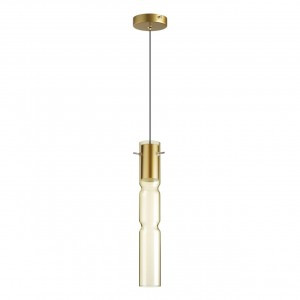 ODEON LIGHT 5059/5LA PENDANT ODL24 323 зол./янтарный/мет/стекло Подвес LED 5W 3000K SCROW 89