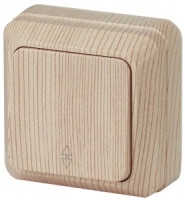 ЭРА Intro Quadro выкл.ОУ проходной 1 кл. 10А, 250В, IP20, сосна 2-103-11 9006