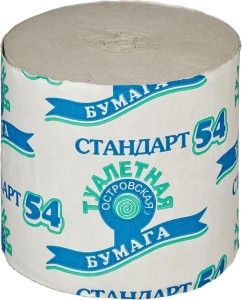 Бумага туалетная 1-сл.ОСТРОВСКАЯ СЕРАЯ без втулки, 50м. 24рул/уп. 548837