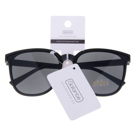 GALANTE Очки солнцезащитные, пластик, 146x54мм, черные
