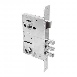 Корпус замка для металлических дверей БУЛАТ ЗВ4-3(14).60.85.08 хром, без ручек, без ц/механизма(30)