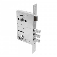 Корпус замка для металлических дверей БУЛАТ ЗВ4-3(14).60.85.08 хром, без ручек, без ц/механизма(30)