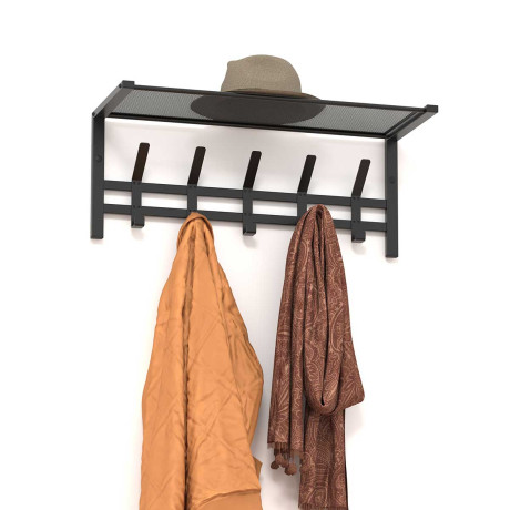 Вешалка с полкой "Торонто 21" черный ВСПТ21Ч 670х270х270мм