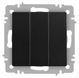 ЭРА Intro Accent мех. выкл. СУ 3 кл. 10А 250В, антрацит 6-106-05