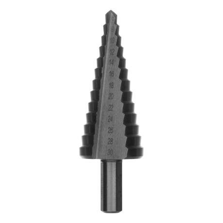 Сверло ступенчатое по металлу, 6-8-10-12-14-16-18-20-22-24-26-28-30мм, 4241 Сибртех