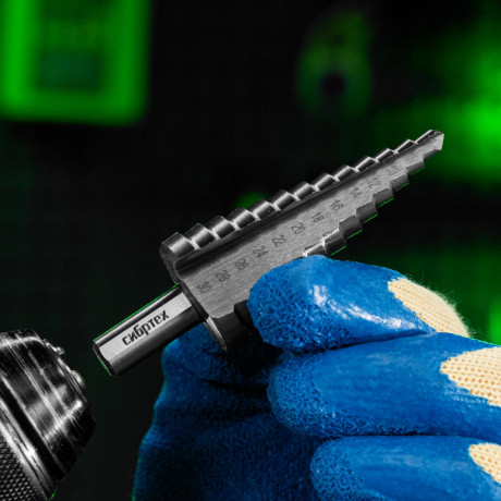 Сверло ступенчатое по металлу, 6-8-10-12-14-16-18-20-22-24-26-28-30мм, 4241 Сибртех