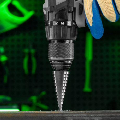 Сверло ступенчатое по металлу, 6-8-10-12-14-16-18-20-22-24-26-28-30мм, 4241 Сибртех