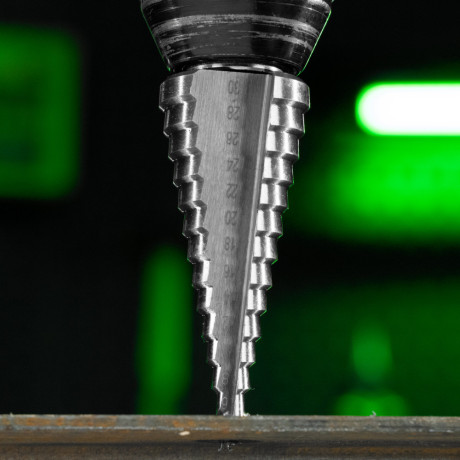 Сверло ступенчатое по металлу, 6-8-10-12-14-16-18-20-22-24-26-28-30мм, 4241 Сибртех