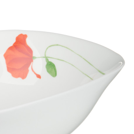 MILLIMI Маки Салатник, опаловое стекло, 480мл, 16.5х5.5см, квадратная форма