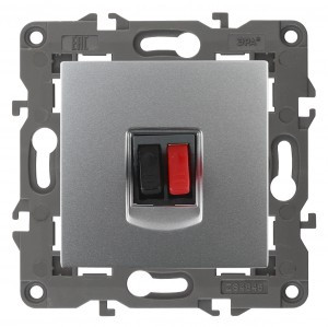 ЭРА 14 Elegance мех. роз. СУ аудио, алюминий 14-3111-03 автоклеммы 4278