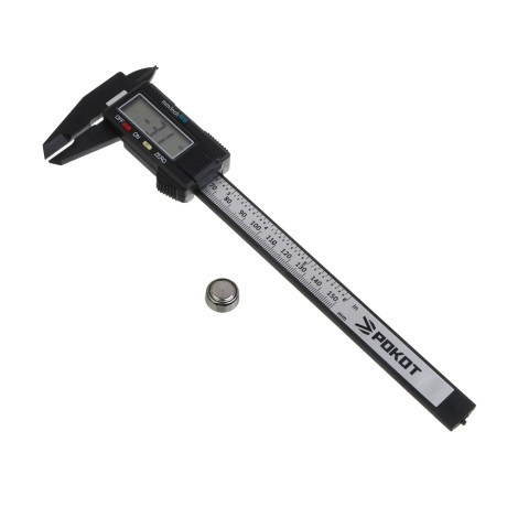 Штангенциркуль цифровой пластик тм РОКОТ 150мм, ШЦЦ-I-150-0,05-1