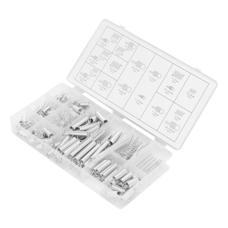 Набор пружин 5.5 х 17.5.5 х 35, 6.5 х 10.7 х 12.5, 7 х 19, 9 х 35, 9.5 х 16, 9.5 х 19 мм, 200 предметов Сибртех