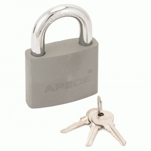 Замок навес Апекс PD-02-60 чугун, Ш60*В91мм, дуж d=10мм автомат, 3анг кл. Блистер(24,4)