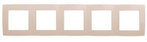 ЭРА 12 рамка СУ 5 мест. сл. кость, 12-5005-02 2411