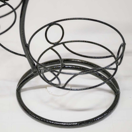 Подставка для цветов "Фиалка 3" чёрный (3 корзины)