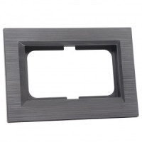 OVIVO Рамка СУ для 2-ой роз QUANTUM без земл., серый магнит, 405-310000-267