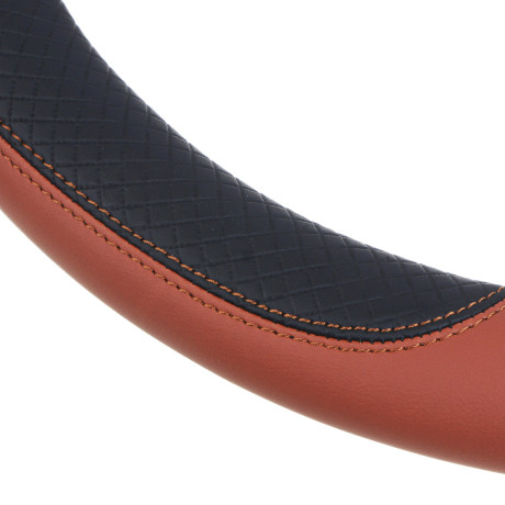 ЕРМАК Оплетка руля, серия Basic, размер M, черно-коричневая, полиуретан(PU)