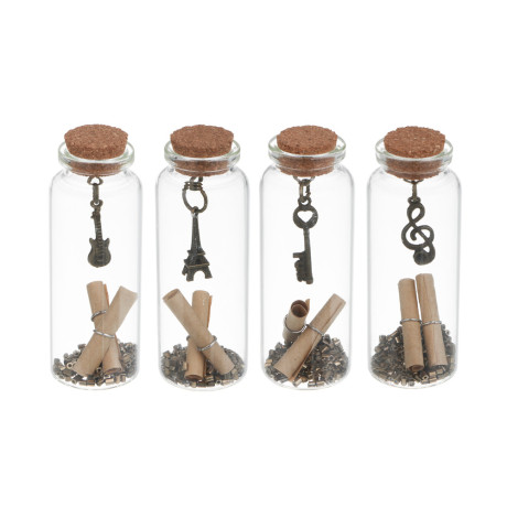 Сувенир "Бутылочка с пожеланием" тм LADECOR, 8х2,7 см, пробка, пластик, бумага