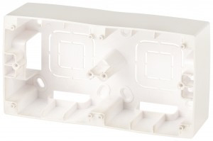 ЭРА 12 коробка-переходник ОУ для накл. монтажа 2 пост. роз. перламутр 12-6102-15 5592