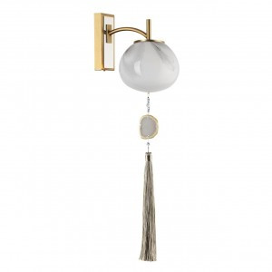 ODEON LIGHT 5432/1W MODERN ODL_EX25 115 зол.(п/лат.)/стекло/кисточка/агат Бра E14 1x40W FIOLENT