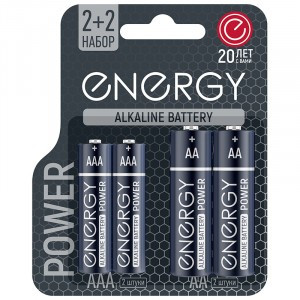 Э/п Energy Power LR6+LR03/4B (АА+ААА) (цена за шт, мин 4 шт) 107045