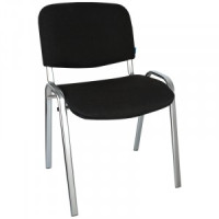 Стул Helmi HL-F01 &quot;Изо&quot;, каркас хром, обивка ткань черная Арт.330632