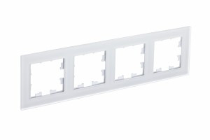 Systeme Electric AtlasDesign Nature рамка СУ 4 мест. матовое стекло белый ATN330104