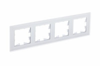 Systeme Electric AtlasDesign Nature рамка СУ 4 мест. матовое стекло белый ATN330104