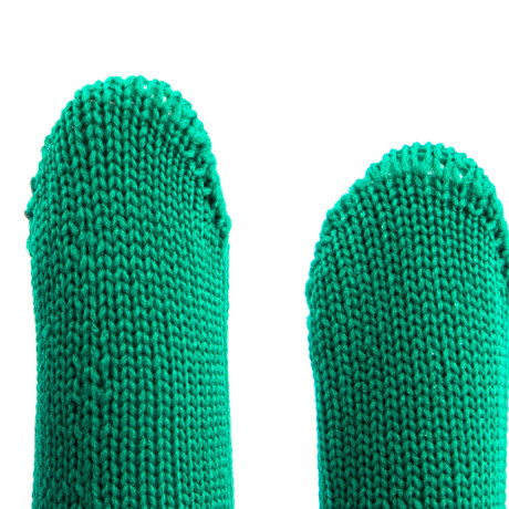 Перчатки Нейлон, ПВХ точка, 13 класс, цвет изумрудный, L