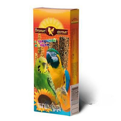 Верные друзья Лакомство для попугаев Ракушка и яйцо 150г x15