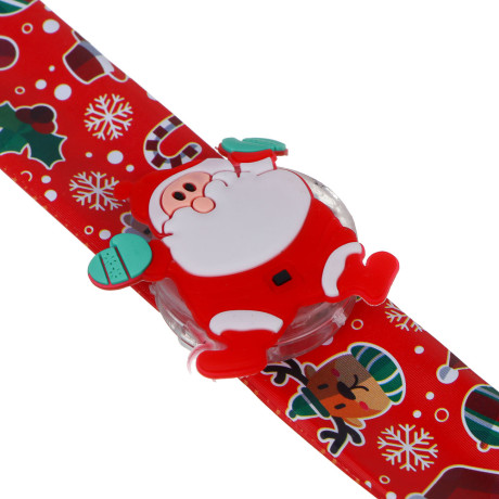 СНОУ БУМ Новогодний браслет клик-клак с подсветкой LED, 22см, пластик, 3хAG3, 1 режим, ассорт. диз.