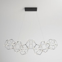 Eurosvet св-к подвесной  LED 1974lm 945х325х1200 металл черный жемчуг Uma 90168/7 a061146