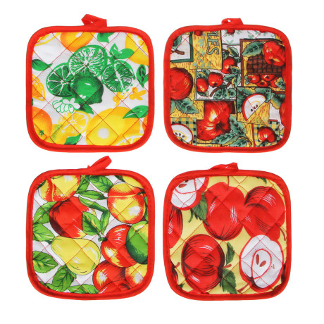 Прихватка, 100% полиэстер, 16,5х17см, 4 дизайна