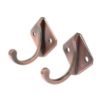 Крючок-вешалка мебельн 1-рожк СТАНДАРТ 1011 AC ст. медь (2шт цена за уп) Инд. уп. на подвес(600,50)