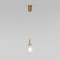 EUROSVET св-к подвес. 1x40W E14 124х124х1540 металл прозрачный/латунь Pineapple 50266/1