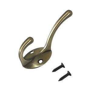 Крючок-вешалка мебельн 2-рожк СТАНДАРТ 603 AB ст.бронза Инд. уп. на подвесе (600,50)