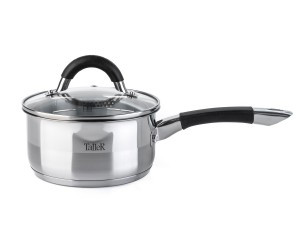 Ковш нерж сталь с крышкой Телфорд 1,5л стенки 0,6мм дно 2,8мм, индукция TR-17191 TalleR