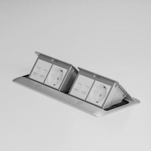 Werkel блок выдвижной на 8 модулей (серебряный) W8078065