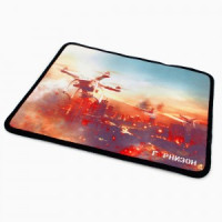 Коврик для мыши Гарнизон GMP-135, &quot;дроны&quot;, 250x200x3мм, ткань+резина, оверлок