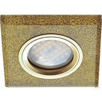 Ecola DL1651 MR16 GU5.3 св-к  Квадрат Стекло Золотой блеск/Золото 25x90x90 FP1651EFF (10!)