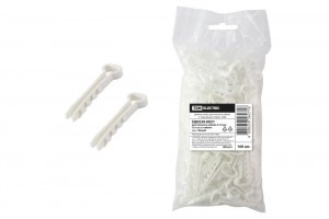 TDM дюбель-хомут для плоского кабеля 5-10мм нейлон белый (уп100шт, цена за уп) SQ0539-0031