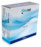 Кабель SkyNet Standart FTP indoor 4x2x0,48, медный, FLUKE TEST, кат.5e, одножил., 100 м, box, серый